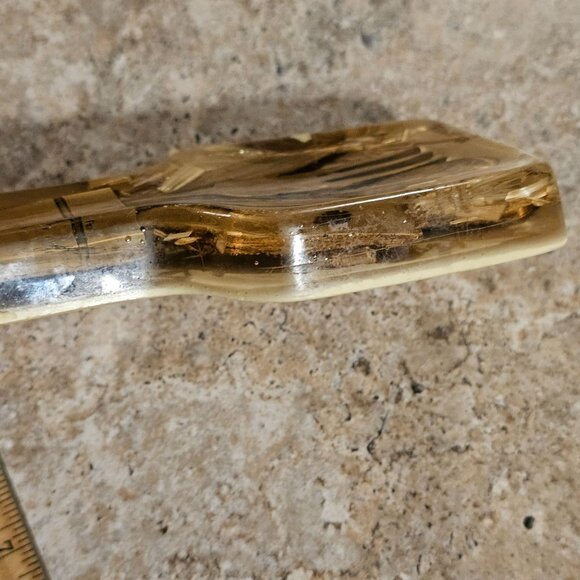 Vintage 1970s Acrylic Resin Spoon Rest With Embedded Wooden Spoon Fork  Spatula - Picture 8 of 8